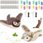 2 PCS Cat Toys, Flapping Bird Cat Toy(No Flying), Interactive Catnip Toy with Catnip Bags, Chirping Noise Moving Wings Dog Cat Kitten Toys, Flappy Flying Pets Toy for Indoor(Brown&Gray Sparrow)