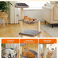 Cat Tree 28", Cat Scratching Post with 15.7" Large Cat Hammock Bed for Indoor Small Cats, Grey