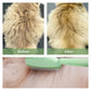 Pet Comb for Cats & Dogs, One-Touch Hair Release Button, Dense-Tooth & Mixed-Length Teeth 2-Piece Set, for Long & Short Hair, Gentle Pain-Free Design (Green)