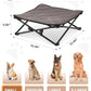KingCamp Elevated Dog Bed for Small Dogs, Raised Outdoor Indoor Portable Cooling Cot Lifted Pet Hammock Off Ground with Washable Breathable Mesh & Frame with Non Slip Foot for Camping Backyard, Black