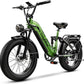 Electric Bike for Adults 1400W Peak, 48V 20AH(960WH) Removable Battery, 20"x4" Fat Tire Full Suspension 80 Miles Range Step-Thru 30+MPH Hunting Ebike, 7-Speed Dual Brakes Electric Bicycle