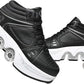 Double-Row Deform Wheel Automatic Walking Shoes Invisible Deformation Roller Skate 2 in 1 Removable Pulley Skates Skating Parkour