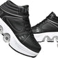 Double-Row Deform Wheel Automatic Walking Shoes Invisible Deformation Roller Skate 2 in 1 Removable Pulley Skates Skating Parkour