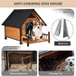 Dog House Outdoor Insulated, 50.87" L Large Dog Kennel with Chew-Proof Iron Frame, Suitable for Medium to Large Dogs (Brown)
