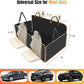 Dog Car Seat Cover for Back Seat, Dog Car Bed Cover with Strong Hard Bottom, Car Back Seat Extender Hammock for Car SUV Truck,4 Panels Black Large Size