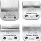 4pcs Dog Grooming Blades Compatible with Andis Dog Clippers,Detachable Ceramic Blade & Stainless Steel Blade (3FC+4FC+5FC+7FC)