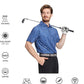 Men's Golf Polo Shirts Short Sleeve Striped Performance Moisture Wicking Dry Fit Golf Shirts for Men