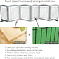 ZJSF Freestanding Dog Fence Indoor, Foldable Dog Gate for Doorways, Stairs or Hallways, Sturdy Wood Extra Wide Pet Gate with Support Feet for The House, Grey, 24 "Height-6 Panels