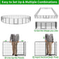 Dog Playpen Outdoor Extra Wide 32 Panels Heavy Duty Dog Fence 40" Height Anti-Rust with Doors Portable for RV Camping Yard, Total 84FT, 561 Sq.ft, Snowy Black