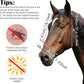 Frienda 4 Pieces Horse Fly Masks with Ears Face Covering UV Protection from Insect Pests Elasticity Smooth Comfortable Mesh Horse Mask Accessories(Flower,Medium)