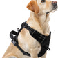 PUPTECK No Pull Dog Harness for Large, Adjustable Reflective Dog Harness with Handle Easy Control, Comfortable Soft Padded Pet Vest Harness for Large Dogs, Black L