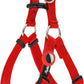 PUPTECK No Pull Dog Harness Soft Adjustable Basic Nylon Step in Puppy Vest Outdoor Walking with ID Tag and A-ir Tag Case, Red, M