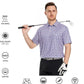Men's Golf Polo Shirts Short Sleeve Striped Performance Moisture Wicking Dry Fit Golf Shirts for Men