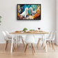Extra Large Seal Framed Wall Art for Living Room,Oversized Underwater Animal Pictures Wall Decor,Ocean Coral Reef Canvas Print Painting Modern Artwork Bedroom Office Bathroom 36L" x 24W"