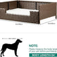YITAHOME Rattan Dog Sofa Bed with Cushion, Wicker Pet Bed Sofa Couch Indoor Outdoor Waterproof for Large Medium Small Dogs Cats (34.6''L*23.6''W*11.8''H,Beige)