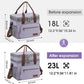 Maelstrom Lunch Bag Women,23L Insulated Lunch Box For Men Women,Expandable Double Deck Cooler Bag With Side Tissue Pocket,Lavender