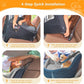 Dog Car Seat for Small/Medium Dogs Under 40lbs, Dog Booster Car Seats Memory Foam and Velvet, Detachable and Washable Pet Booster Carseats with Clip-On Satebelt and Storage Bag.(Black/Gray)