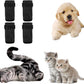 4 PCS Cat Boots, Cat Mittens to Prevent Scratching, Breathable Mesh Cat Foot Covers, Adjustable Cat Claw Protectors or Cats When Bathing and Nail Trimming