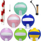 Magicorange Volleyball, 6 Pack Official Size 5 Volleyballs- PU Leather Indoor Outdoor Soft Touch Recreational Volleyballs for Beach Play, Game,Gym,Training -Includes Ball Pump