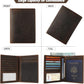 Jack&Chris Leather Passport Holder RFID Blocking Passport Travel Wallet Cover Case for Men Women Brown JC17