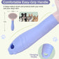 Pet Self-Cleaning Slicker Brush for Dogs & Cats, Deshedding Grooming Comb, Removes Loose Undercoat Hair & Mats, Skin-Friendly Massaging Tool for Long/Short Fur, Large & Small Breeds (Purple)