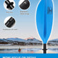 OCEANBROAD Kayak Paddle 86in/218cm, 90.5in/230cm, 95in/241cm Alloy Shaft Kayaking Boating Canoeing Oar with Paddle Leash