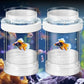 2 Pcs Breeder Box for Fish Tank Aquarium Breeder Separation Net Breeding Box with Suction Cup for Small Fish Shrimp Clownfish Guppy(White,M)