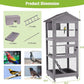 GUTINNEEN Large Bird Cage Outdoor Wooden Aviary Indoor on Wheels, with Play Stand, Perches, Nest Habitat & Wire Mesh Tray for Easy Cleaning