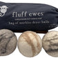 Fluff Ewes Wool Dryer Balls 3 Pack Premium New Zealand Wool Laundry Balls for Dryer, No Static Dryer Balls Laundry Reusable Cute, XL Wool Dryer Balls Cute, Baby Dryer Balls for Dryers - Marble
