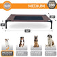 K&H Pet Products Outdoor Elevated Dog Cot, Breathable Cooling Elevated Cot Hammock Pet Bed for Medium Dogs, Washable Mesh Cover, Raised Metal Frame, Collapsible, Portable - Medium 32 X 25 Chocolate