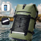ECOHUB Waterproof Backpack for Women Men, 30L Roll-Top Closure Heavy Duty Dry Bag for Travel with IPX8 Waterproof Phone Case