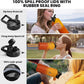 Insulated Water Bottle 87 oz, Triple Wall Vacuum Stainless Steel (Cold for 48 Hrs), Leak Proof & Non-BPA, Modern Water Flask Jug with Paracord Handle & Straw Spout Lids, Ombre Orange