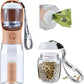 Dog Water Bottle with Food Container & Poop Bag Holder, Travel Water Bowl, Portable Pet Dispenser, Dog Stuff Accessories Items, Puppy Essentials Necessities for Yorkie Chihuahua Walking Hiking