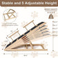 Dog Ramp for Bed, Non-Slip Pet Ramp with 5 Adjustable Heights, Portable Foldable Wooden 40" Long Pet Stairs for Small & Large Old Dogs & Cats - Lightweight & Easy Storage