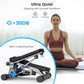 Sportsroyals Stair Stepper for Exercise, Mini Steppers with Resistance Band, Hydraulic Fitness Stepper Exercise Home Workout Equipment for Full Body Workout, 330lbs Weight Capacity