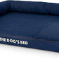 The Dog’s Bed, Med Blue Denim 30x23.5, Memory Foam, Pain Relief: Arthritis, Hip & Elbow Dysplasia, Post Surgery, Lameness, Supportive, Calming, Waterproof Washable Cover, Veterinary Approved