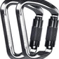 SEPEAK UIAA 30kN Climbing Carabiner Clips, Professional Heavy Duty Twist Locking Carabiners for Climbing,Mountaineering, Rappelling, Camping, Hiking, Swings, Large D Ring Hooks