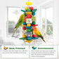 Rypet Wood Bird Chewing Toy for Cage, Wooden Birds Cage Toys for Helping Trim Beak, Parrot Toys for African Grey Parrots Cockatoos Amazon Parrot and Other Small to Medium Parrots