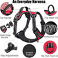 PoyPet No Pull Dog Harness, Reflective Comfortable Vest Harness with Front & Back 2 Leash Attachments and Easy Control Handle Adjustable Soft Padded Pet Vest for Small to Large Dogs (Red,XS)