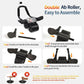 Ab Roller Wheel with Timer & Knee Mat, Home Workout Auto Rebound Abdominal Wheel with Elbow Support - Core Workout Equipment for Strengthening Abs, Home Gym Exercise for Women & Men