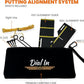Dial In Golf Putting Alignment System – Master Alignment, Start Line & Impact | Eye, Stance & Putter Face Calibration | Compact Golf Aid w/High-Vis Sight Line String