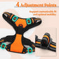 rabbitgoo Dog Harness No Pull with 2 Leash Clips, Adjustable Soft Padded, Reflective Oxford No Choke Pet Vest with Easy Control Handle for Small Dogs,Orange,S