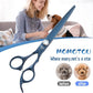 7 inch Matte Blue Straight Dog Grooming Scissors Professional 440C Stainless Steel Dog Shears Smooth Cutting Comfortable Grip and Easy to Use for Groomers and Home Use