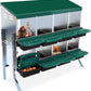 Chicken Nesting Box, 8 Hole 2 Layer Hen Nesting Box with Legs, Roll Away Eggs Laying Boxes,Cleanable Pull Out Hen Roosting Boxes