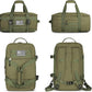 ETRONIK Gym Bags for Men Women, Military Duffle Bag Backpack with Shoe Compartment, 3 in 1 Carry on Bag Travel Backpack with Wet Pocket, Weekender Overnight Range Bag for Workout Football Gym, Green
