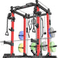 Power Cage,1600lbs Multi-Function Power Rack with Adjustable Cable Crossover System and More Training Attachment, Weight Cage for Home Gym