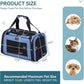 PETSFIT Pet Carrier, Dog Carrier Airline Approved, Collapsible Soft Sided TSA Approved Pet Carrier for Small and Medium Cats, Puppies Up to 12 Lbs, Cat Travel Carrier, Blue