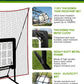 9 Hole Pitching Net, Heavy-Duty Baseball Net with Strike Zone for Pitching and Hitting, Height Adjustable Training Equipment with 9 Pocket Pitching Target for Baseball & Softball Practice