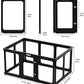 Clear Acrylic Dog Playpen with Door, for Puppy Cat Rabbit Transparent Pet Pen, Black Dog Playpen Indoor, Dog Fence, Easy Assemble & Cleaning Dog Pen for Small & Medium Dogs (23.6“ Height, 10PCS)