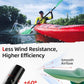 Abahub Adjustable Kayak Paddle 210-230 cm/ 230-250 cm Floating Kayaking Oars Boating Oars Canoeing Oars Black